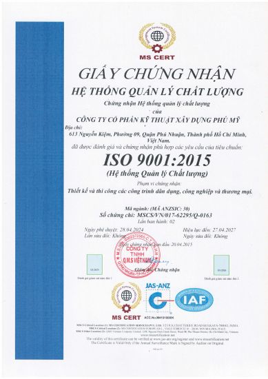 CHỨNG NHẬN ISO 9001:2015